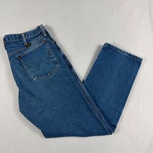 Vintage Wrangler Jeans 13MWZ Cowboy Cut Rigid Denim Made in USA 36x30 Blue Mens